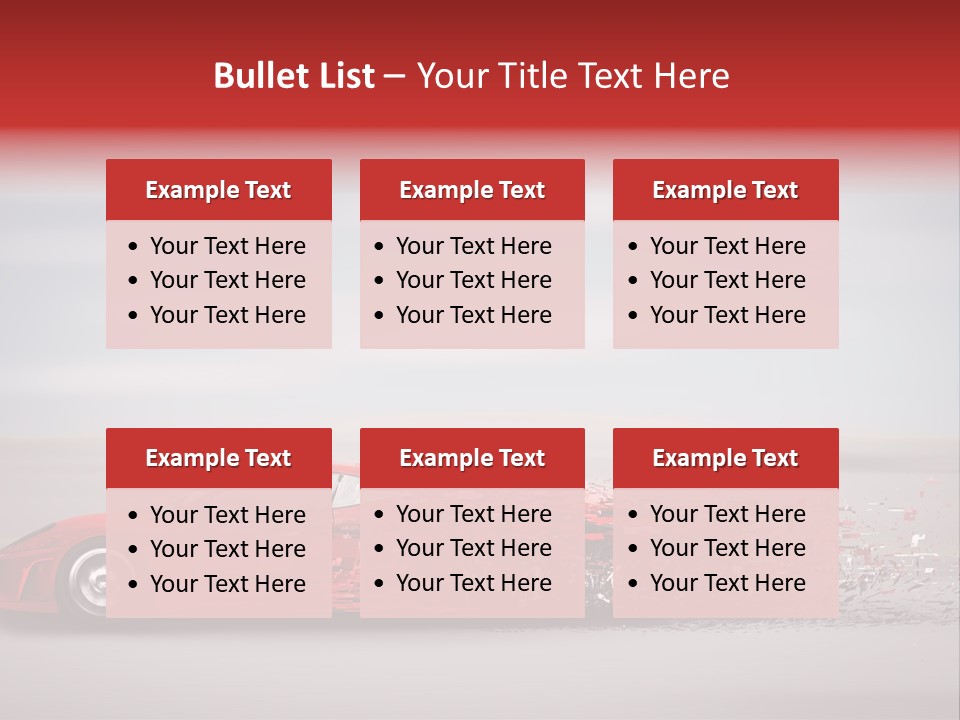 Car Fast Drive PowerPoint Template