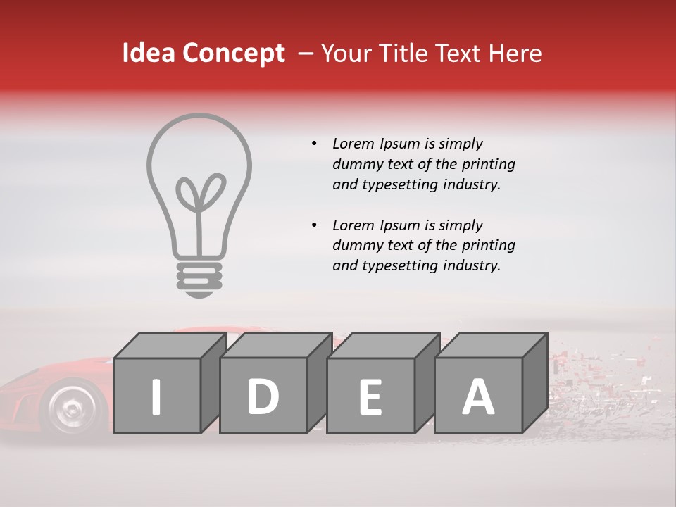 Car Fast Drive PowerPoint Template