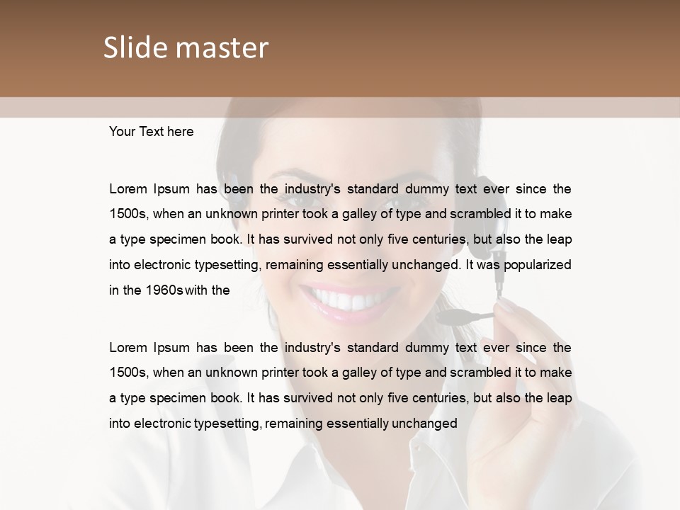 Success Telemarketing Center PowerPoint Template