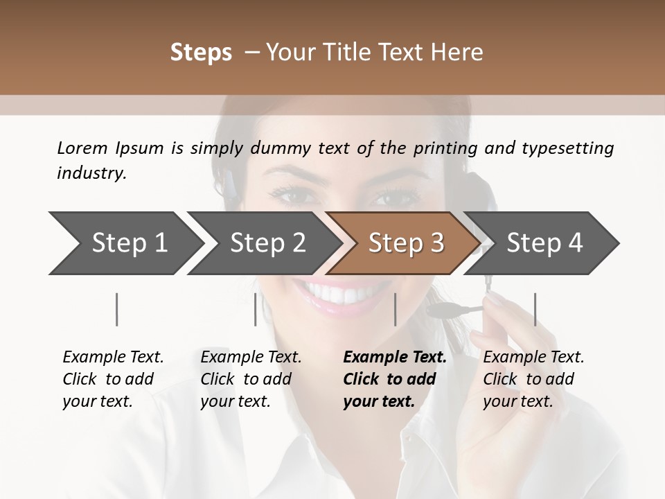 Success Telemarketing Center PowerPoint Template