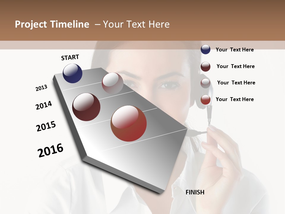 Success Telemarketing Center PowerPoint Template
