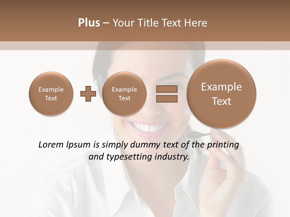 Success Telemarketing Center PowerPoint Template