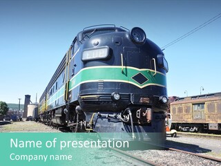 America Tourism Railroad PowerPoint Template