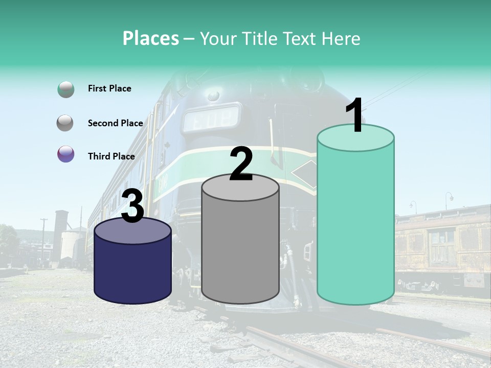 America Tourism Railroad PowerPoint Template