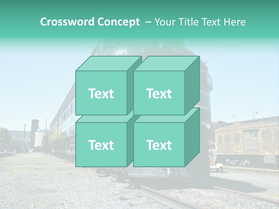 America Tourism Railroad PowerPoint Template