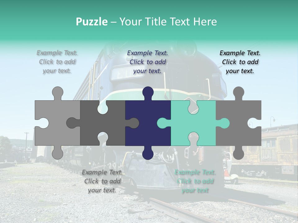 America Tourism Railroad PowerPoint Template