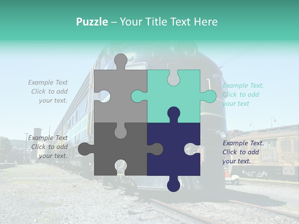 America Tourism Railroad PowerPoint Template