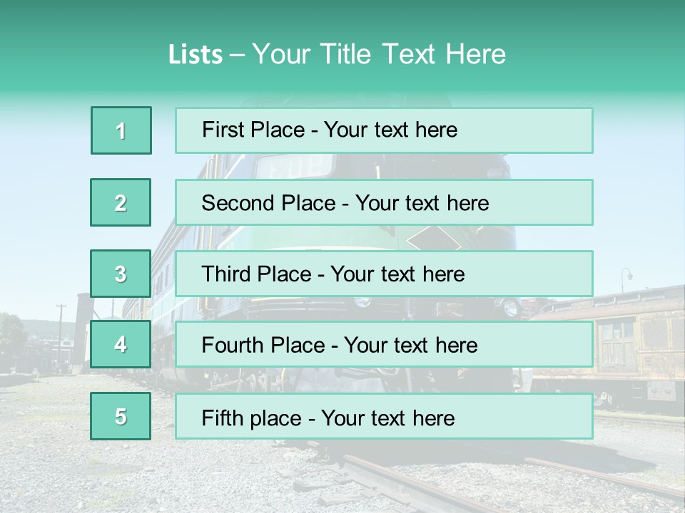 America Tourism Railroad PowerPoint Template