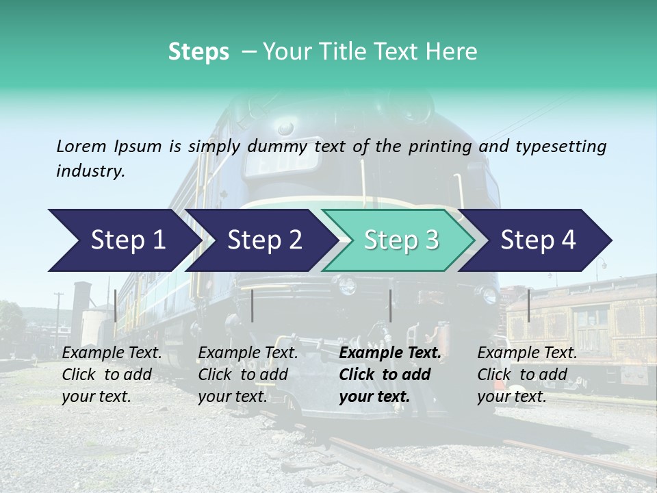 America Tourism Railroad PowerPoint Template