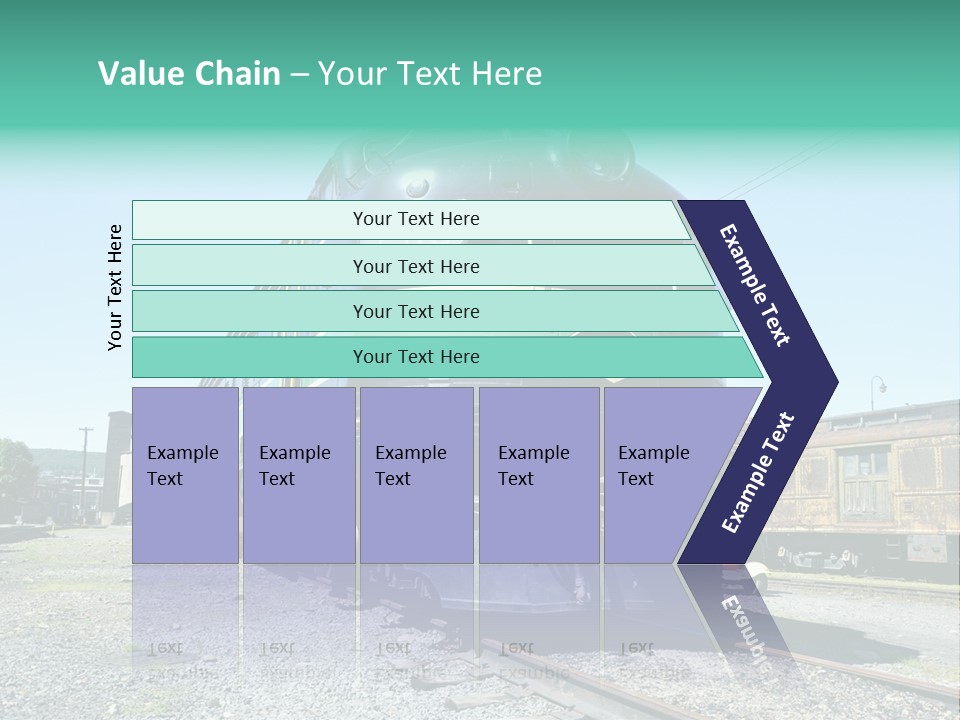 America Tourism Railroad PowerPoint Template