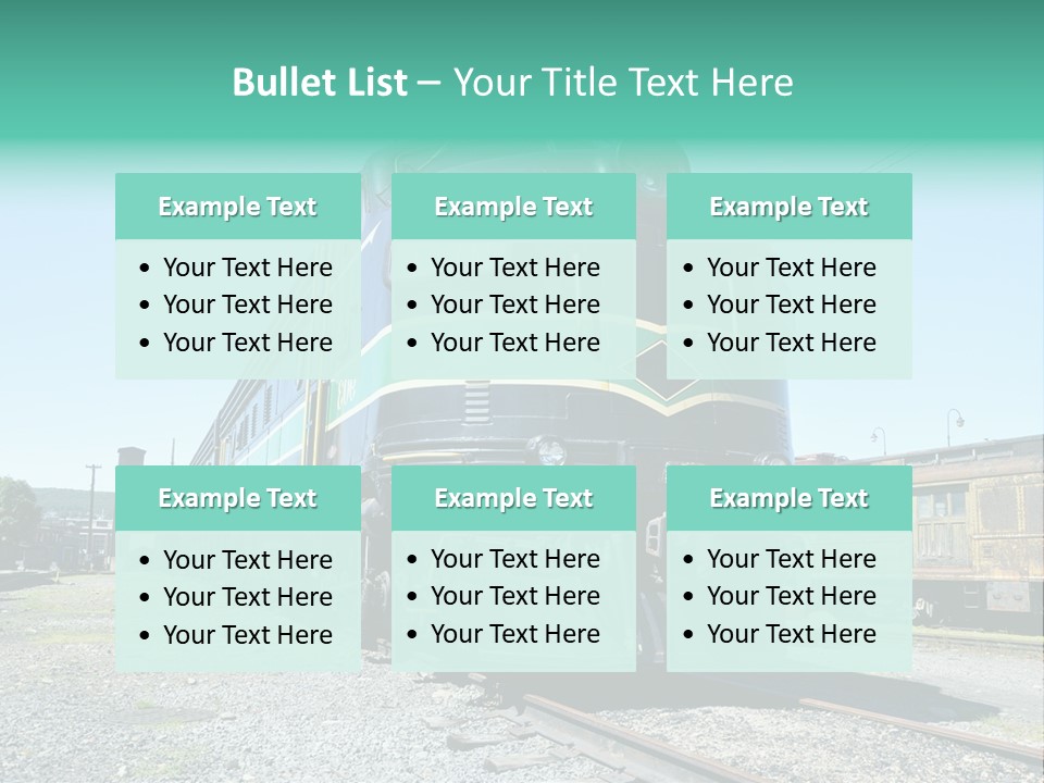 America Tourism Railroad PowerPoint Template