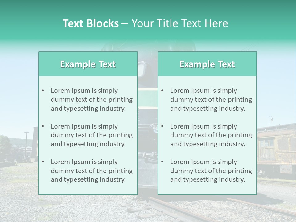 America Tourism Railroad PowerPoint Template