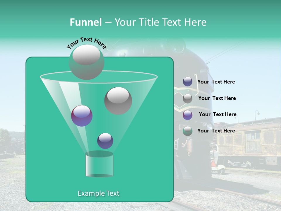 America Tourism Railroad PowerPoint Template