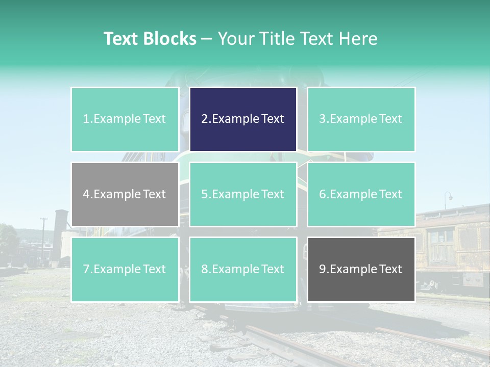 America Tourism Railroad PowerPoint Template