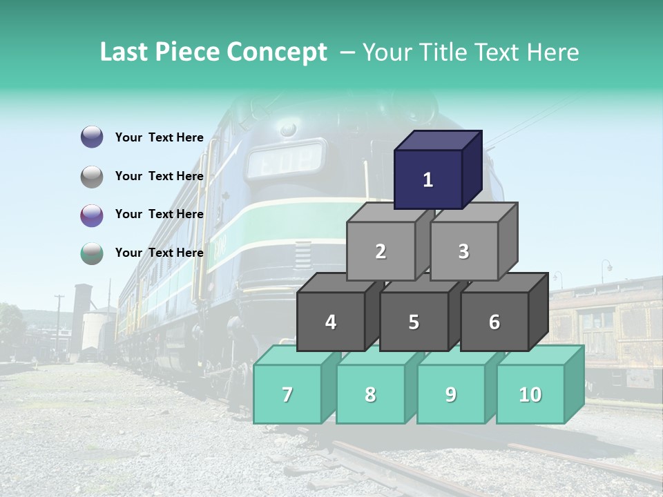 America Tourism Railroad PowerPoint Template