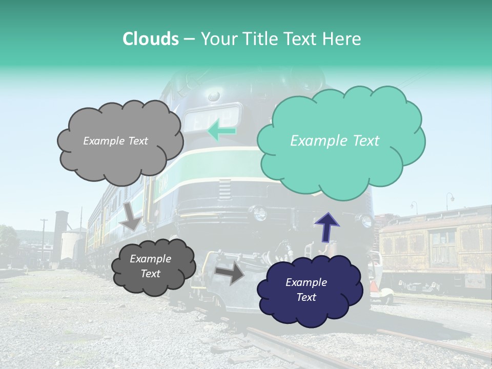 America Tourism Railroad PowerPoint Template