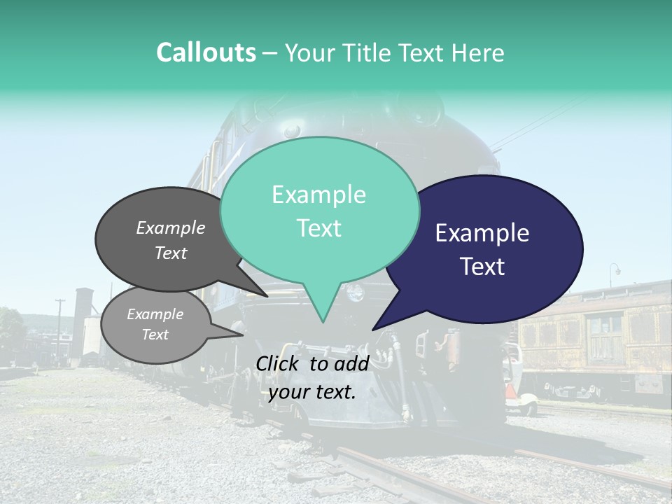 America Tourism Railroad PowerPoint Template