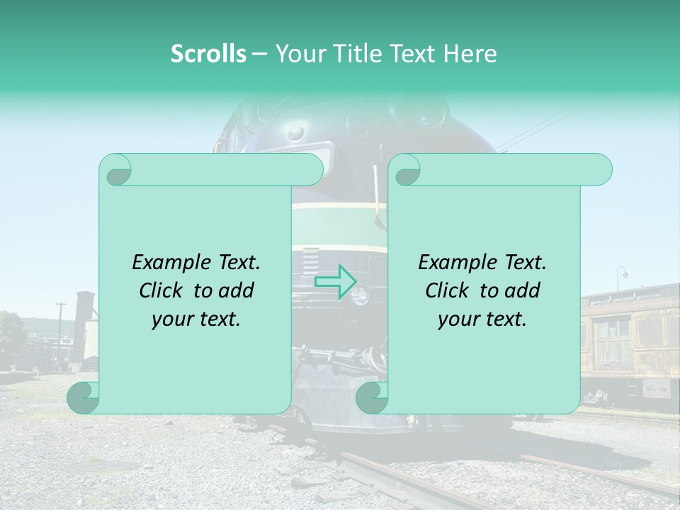 America Tourism Railroad PowerPoint Template