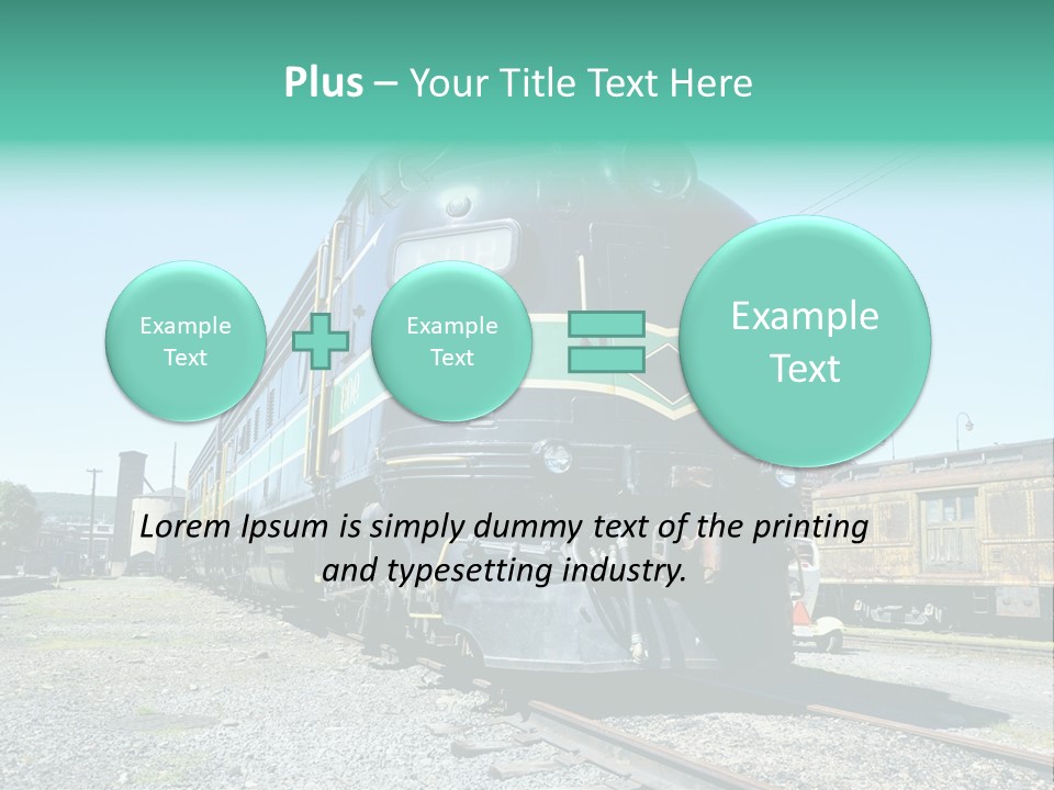 America Tourism Railroad PowerPoint Template