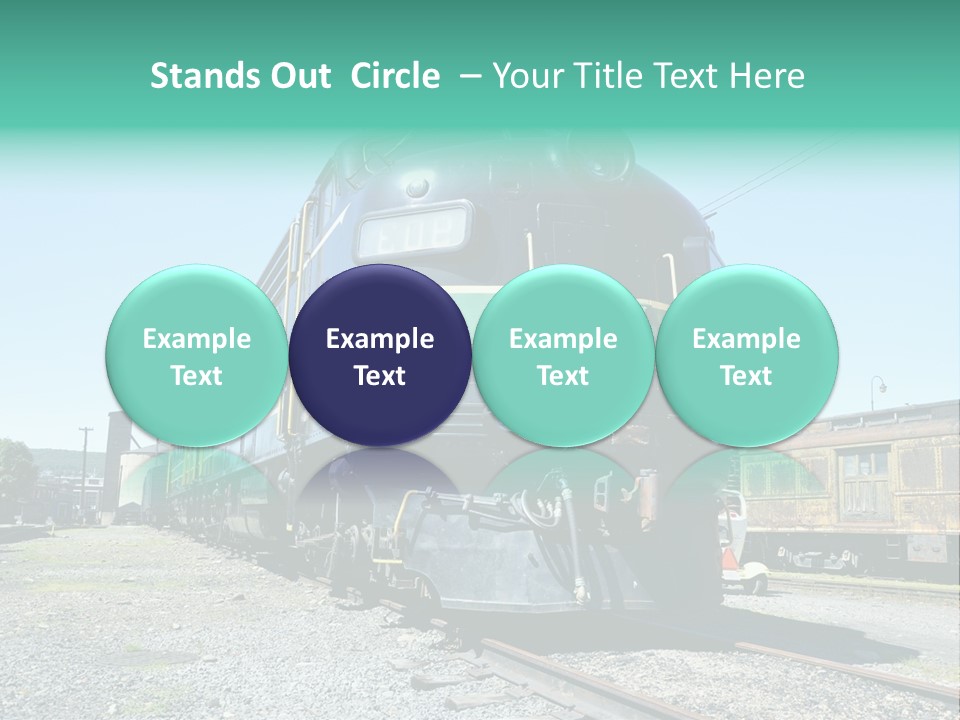 America Tourism Railroad PowerPoint Template