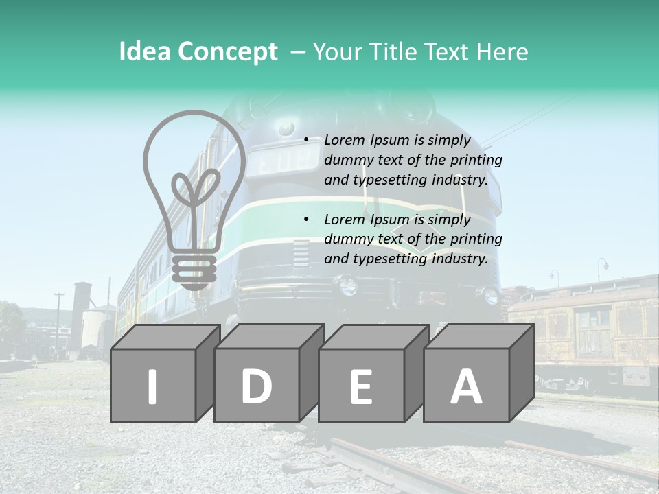 America Tourism Railroad PowerPoint Template