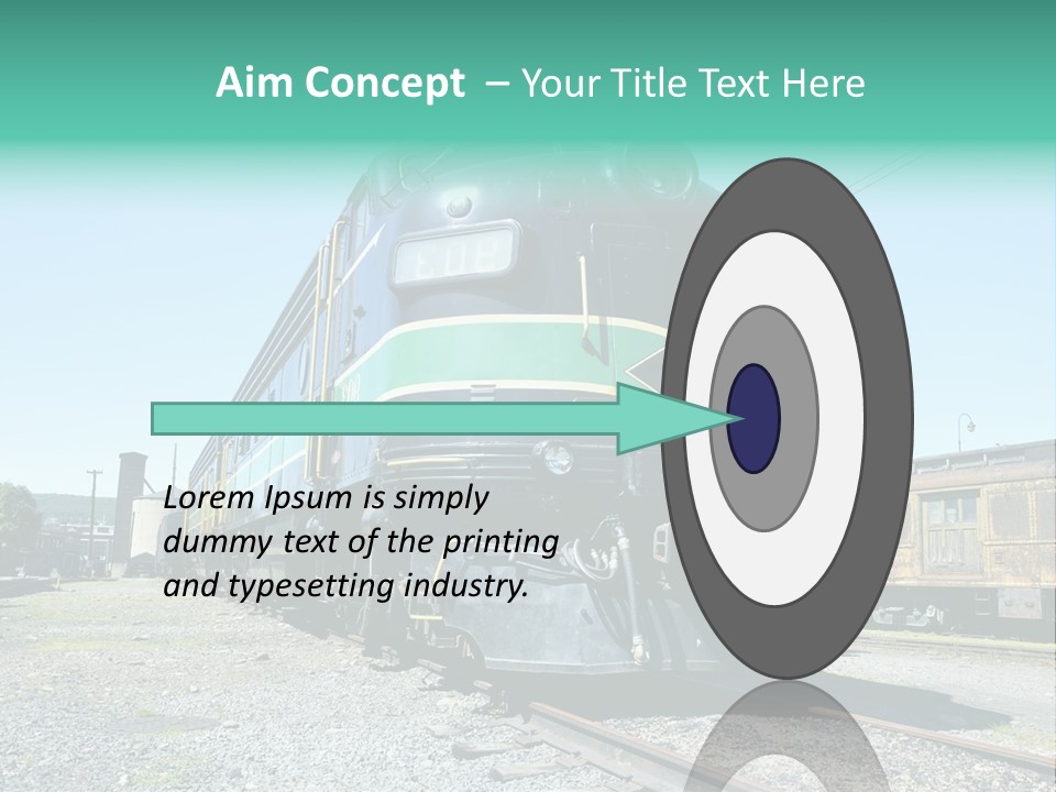 America Tourism Railroad PowerPoint Template