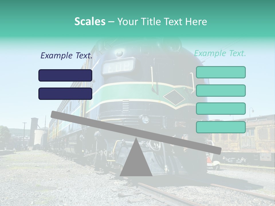 America Tourism Railroad PowerPoint Template