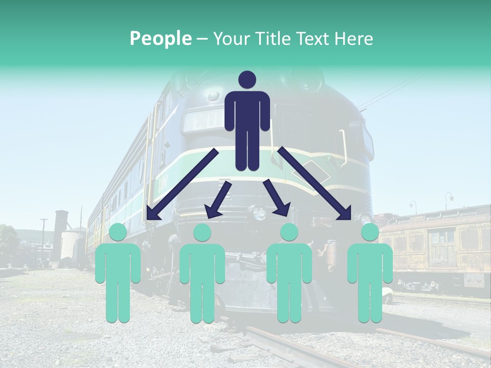 America Tourism Railroad PowerPoint Template