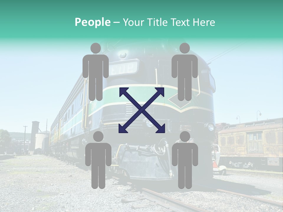 America Tourism Railroad PowerPoint Template