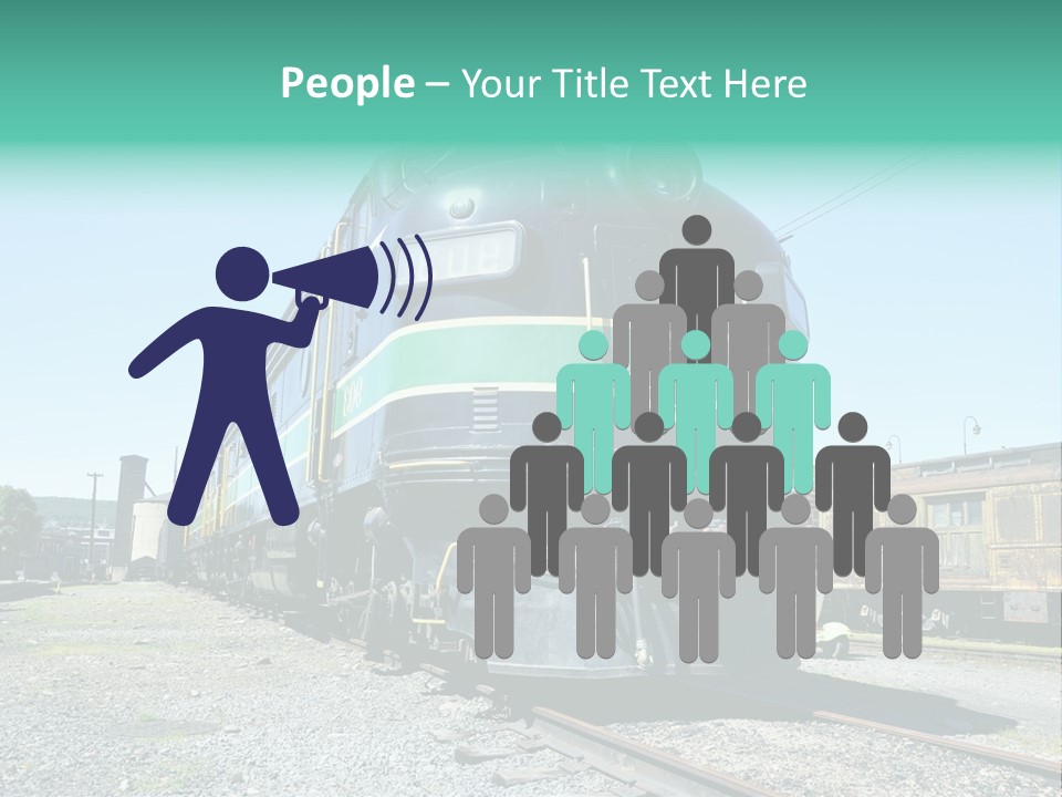 America Tourism Railroad PowerPoint Template