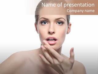 White Lady Space PowerPoint Template