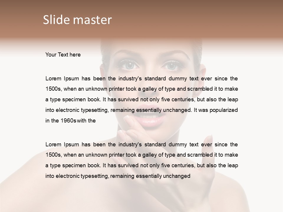 White Lady Space PowerPoint Template