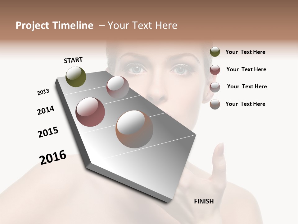 White Lady Space PowerPoint Template