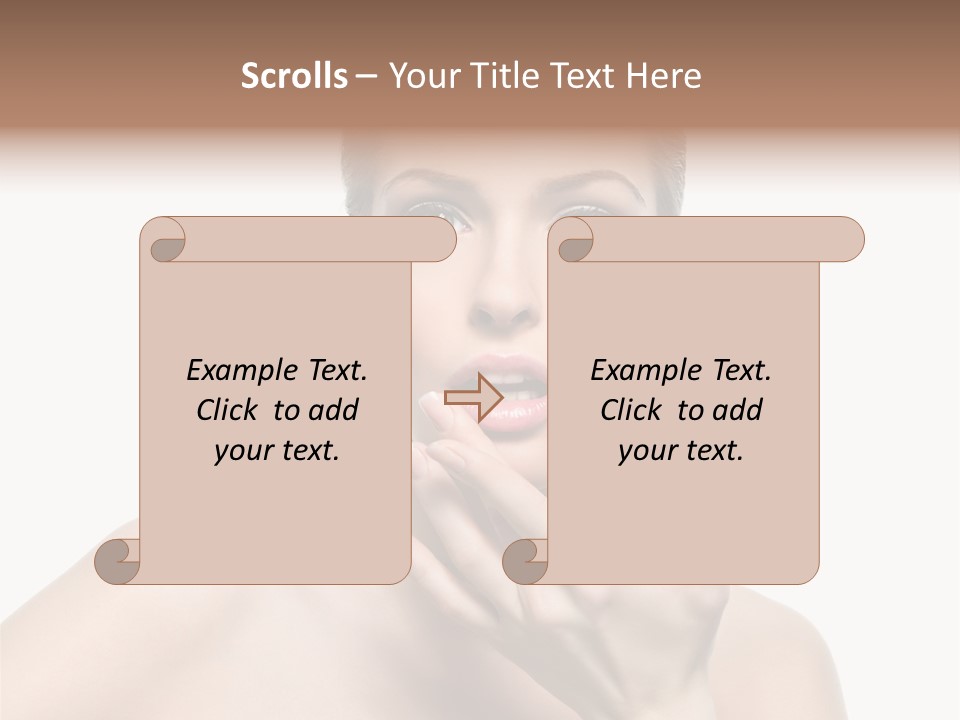 White Lady Space PowerPoint Template