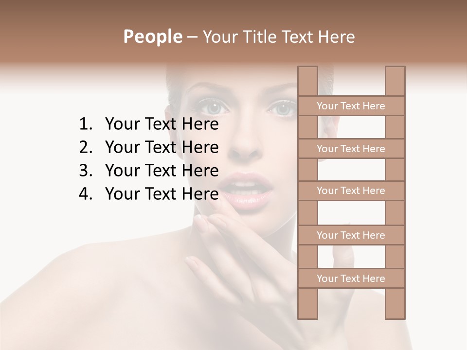 White Lady Space PowerPoint Template