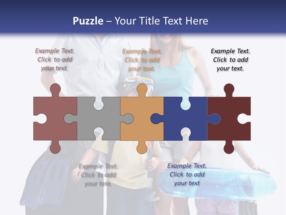 Fun Luggage Daughter PowerPoint Template