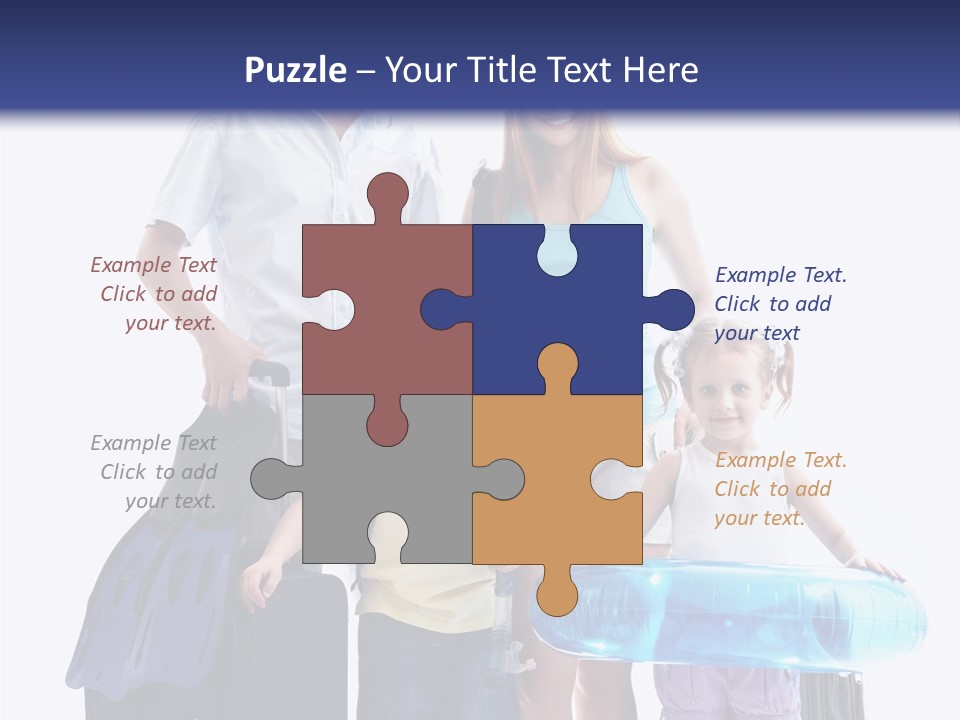 Fun Luggage Daughter PowerPoint Template