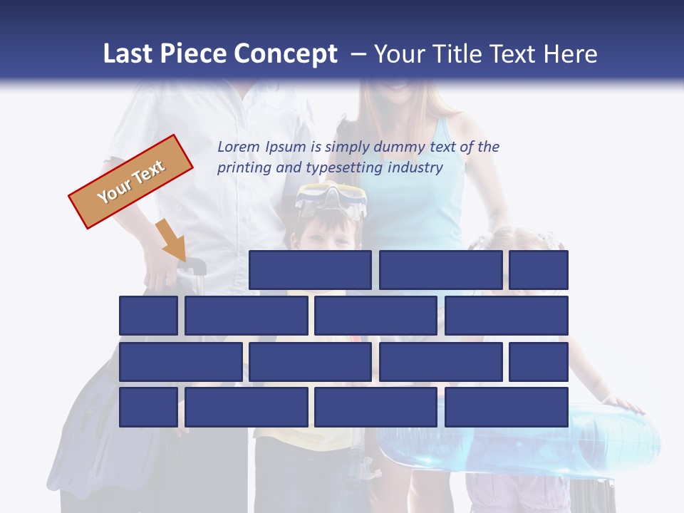 Fun Luggage Daughter PowerPoint Template