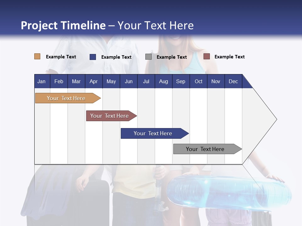 Fun Luggage Daughter PowerPoint Template