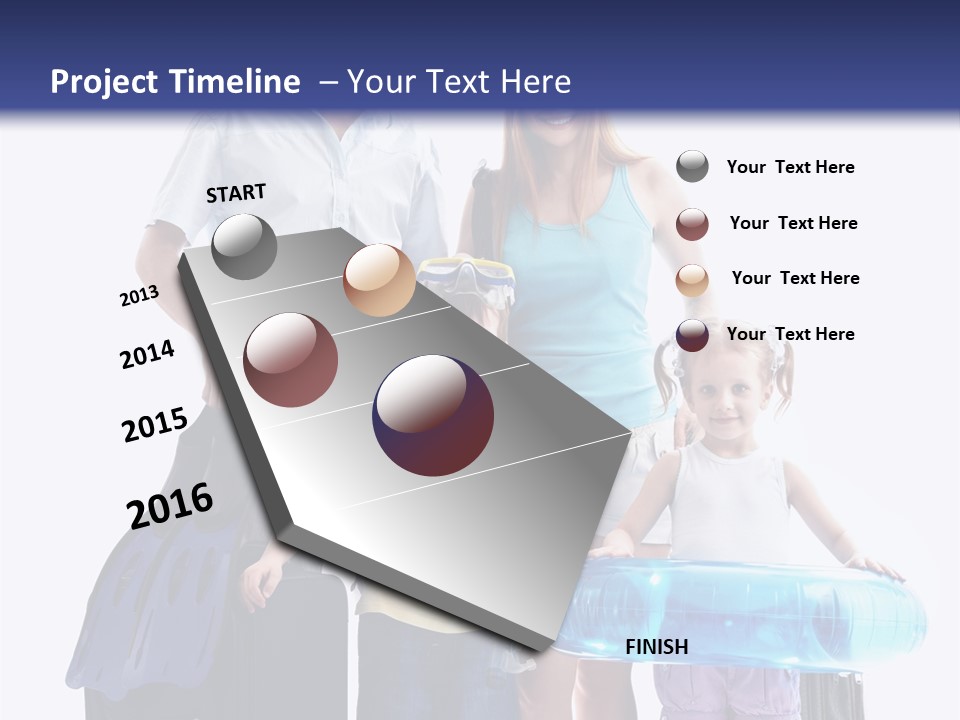 Fun Luggage Daughter PowerPoint Template