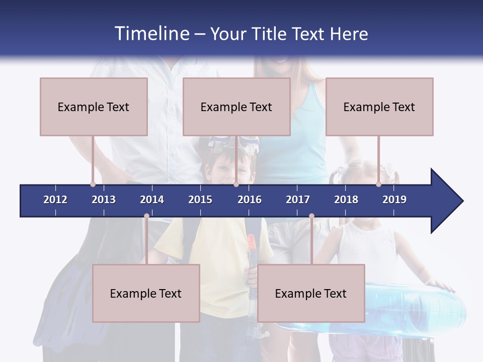 Fun Luggage Daughter PowerPoint Template