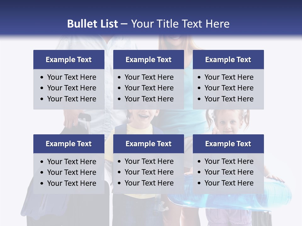 Fun Luggage Daughter PowerPoint Template