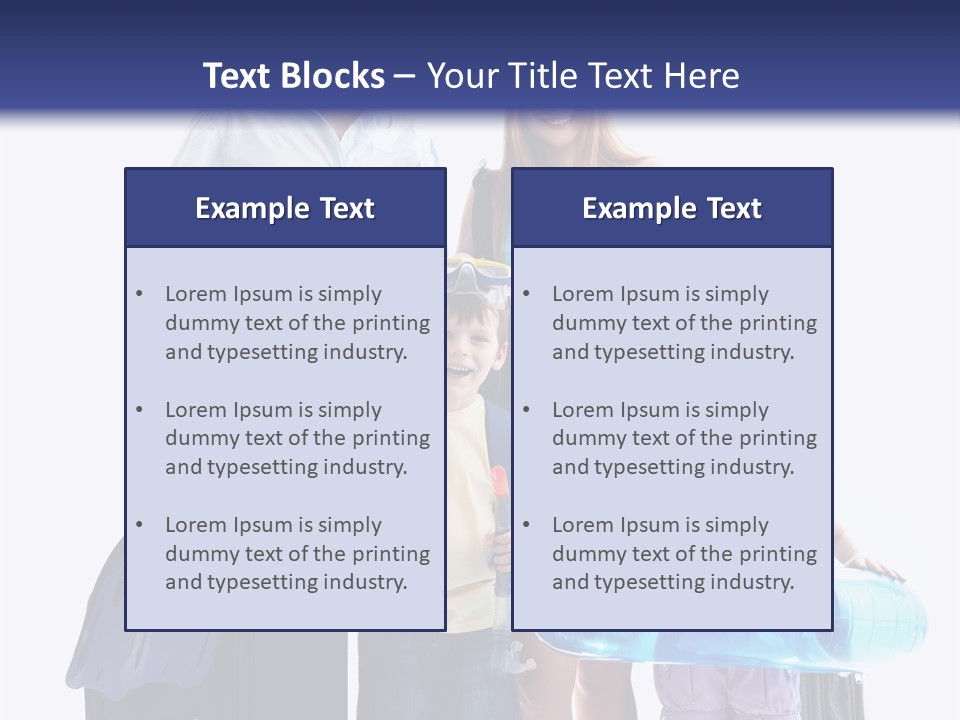 Fun Luggage Daughter PowerPoint Template