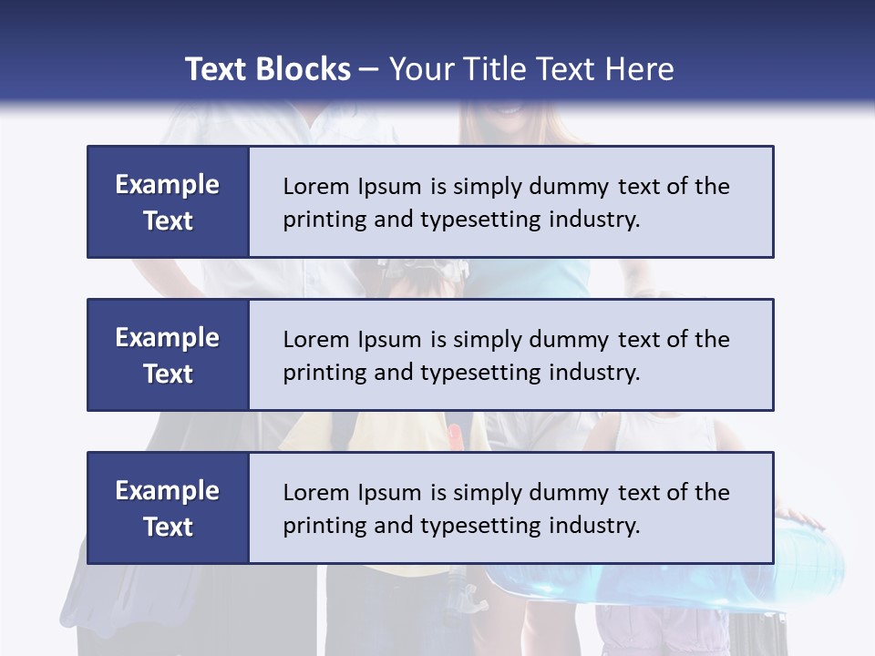 Fun Luggage Daughter PowerPoint Template