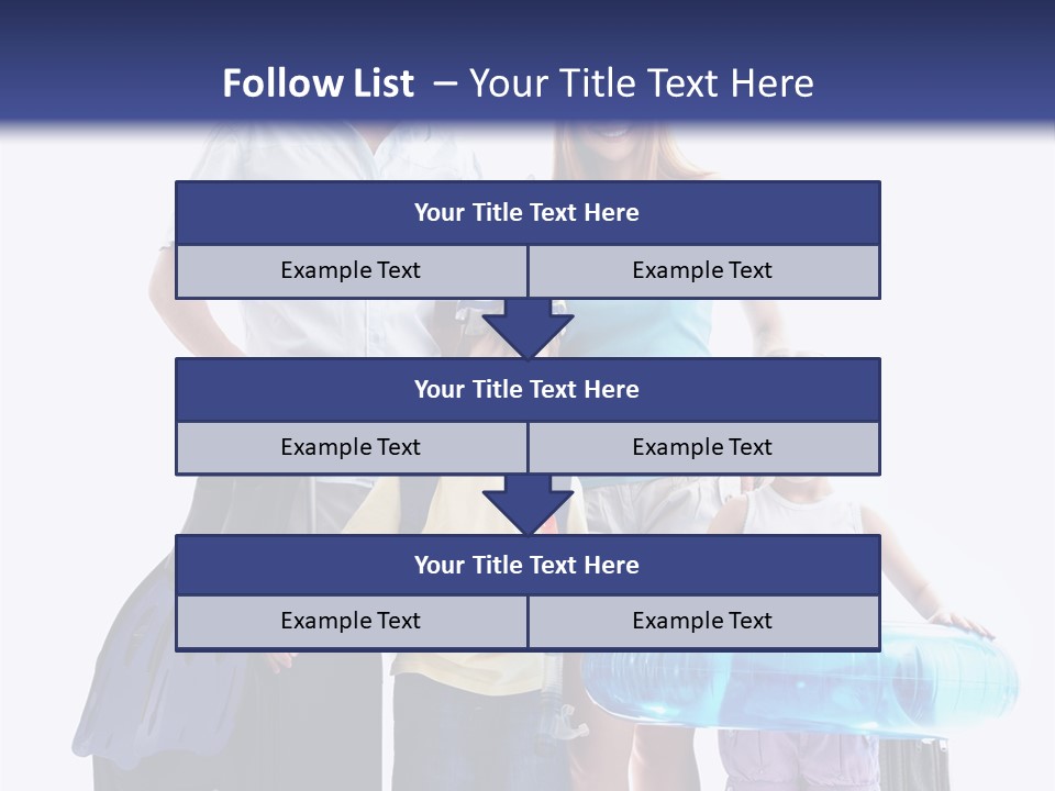 Fun Luggage Daughter PowerPoint Template