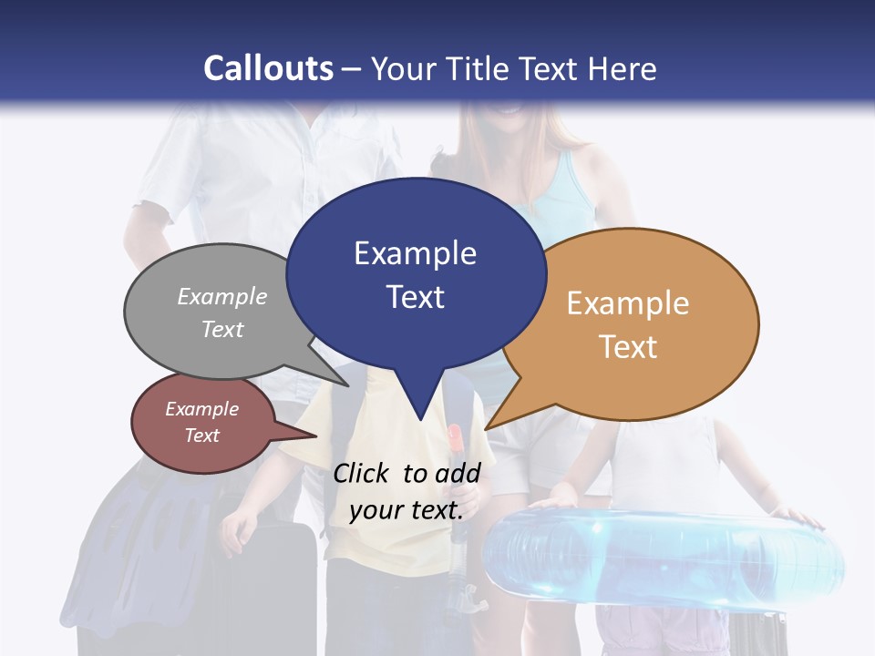 Fun Luggage Daughter PowerPoint Template