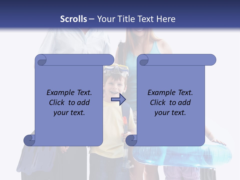 Fun Luggage Daughter PowerPoint Template