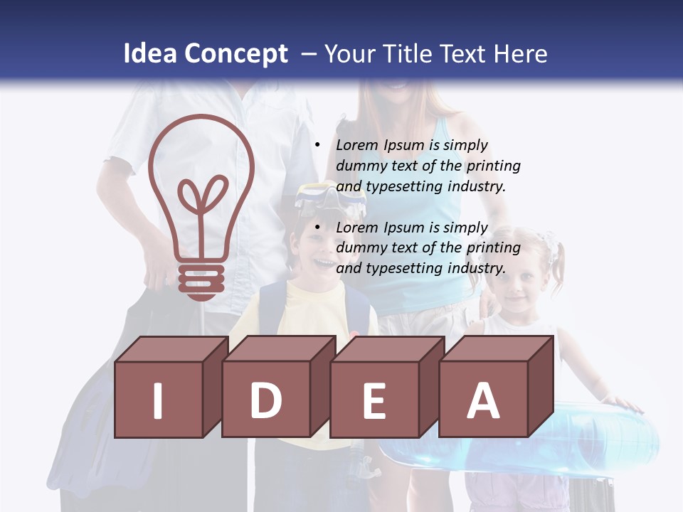 Fun Luggage Daughter PowerPoint Template