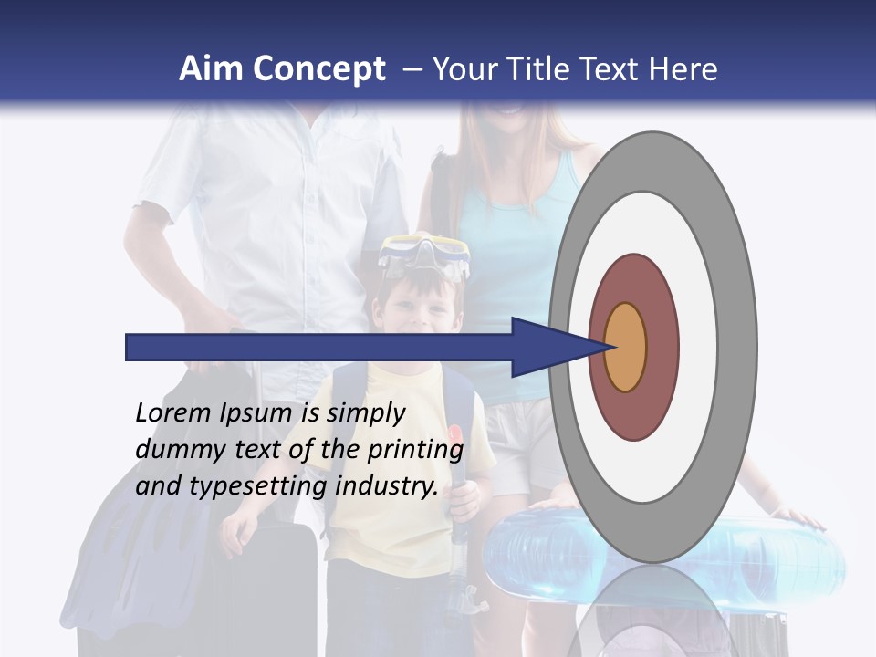 Fun Luggage Daughter PowerPoint Template