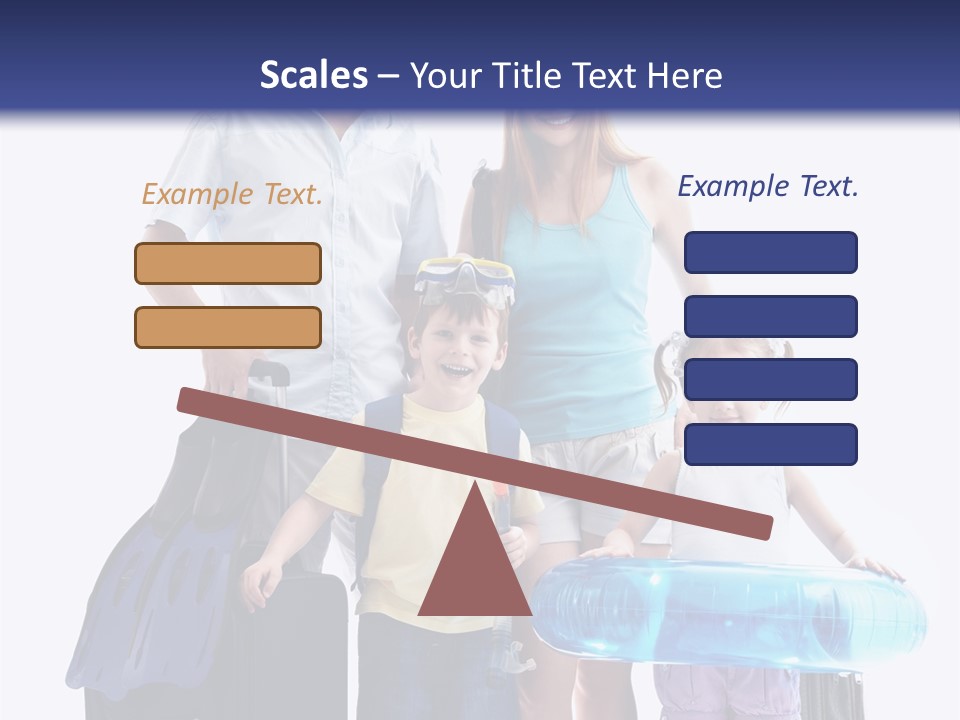 Fun Luggage Daughter PowerPoint Template